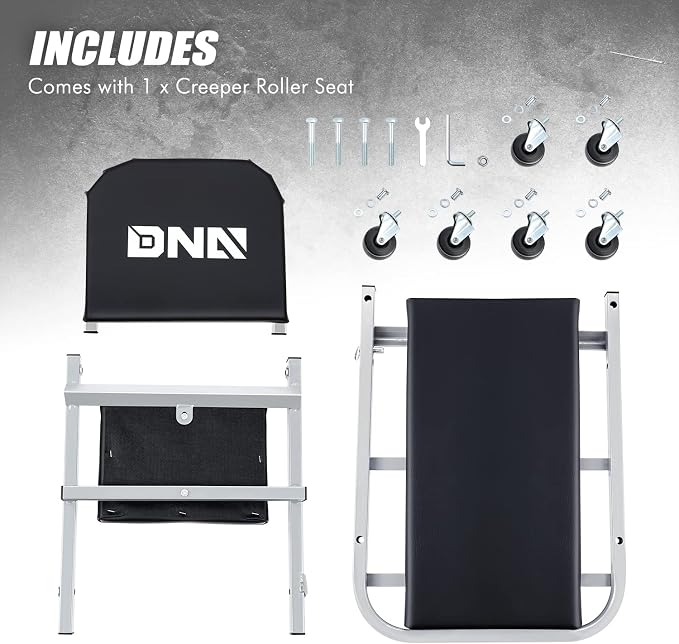 ‎DNA MOTORING TOOLS-00187 40 Inches 2 IN 1 Rolling Folding Car Creeper/Seat - Image 2