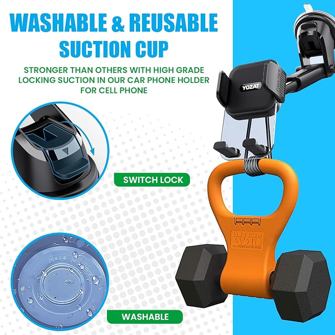 Car Phone Holder for Dashboard, Windshield, Air Vent - Image 8