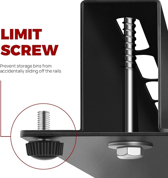 Adjustable Overhead Garage Storage Rack System – Heavy-Duty Ceiling Bin Rail - Image 5