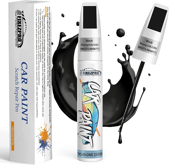 Black Ebony Touch Up Paint for Ford, Car Paint Scratch Repair Remover Pen Color by FIXEZPROCarPaint