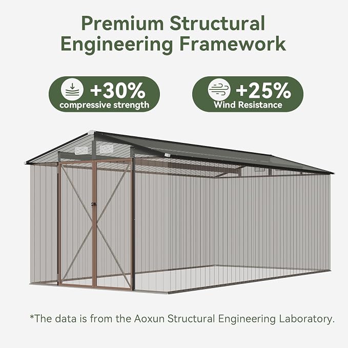Aoxun 8 x 15FT Outdoor Storage Shed - Image 7