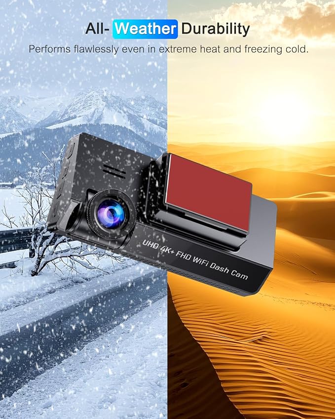 Dash Cam Front and Rear 5GHz WiFi Dashcam - Image 8