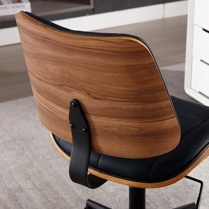 Home Office Desk Chair with Wheels, Adjustable Height Armless Office Chair - Image 5