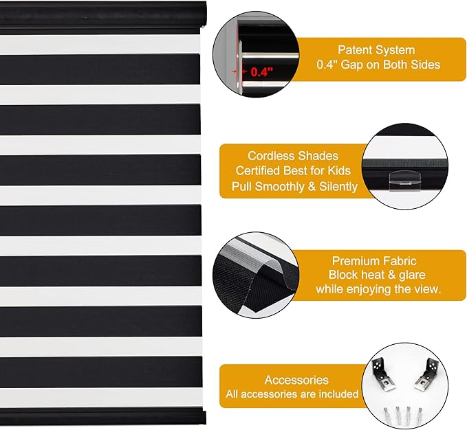 Persilux Custom Size Cordless Zebra Blinds - Image 2