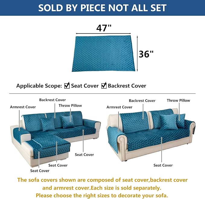 Eismodra Couch Cover, Sectional Couch Covers, Sofa Covers - Image 5