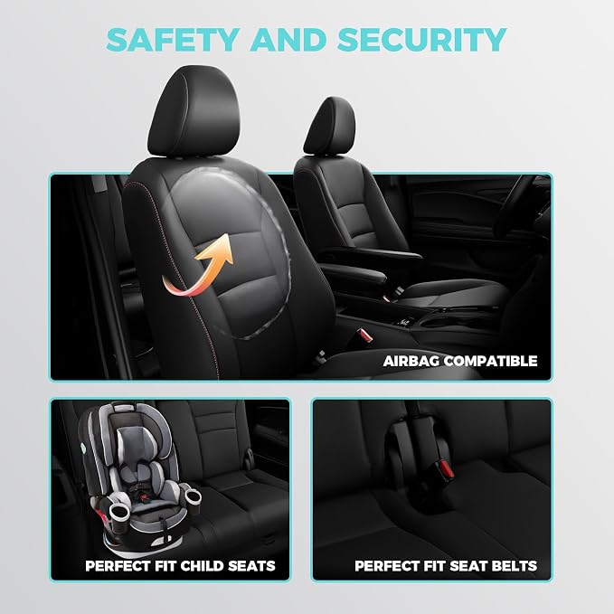 Custom Fit for Honda Pilot Seat Covers, Car Seat Protectors Full Set for Pilot - Image 3