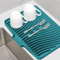 Silicone Dish Drying Mat for Kitchen Counter, Dish Drying Pad, Non-Slip Drain by TIKNIKHomeOutdoor