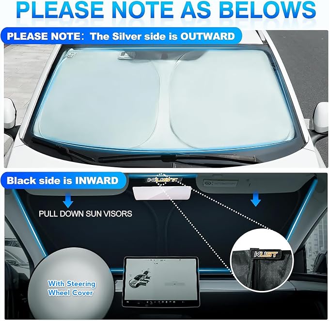 KUST Windshield Sun Shade for 2023-2025 2026 Lexus RX 350 Accessories Window - Image 2