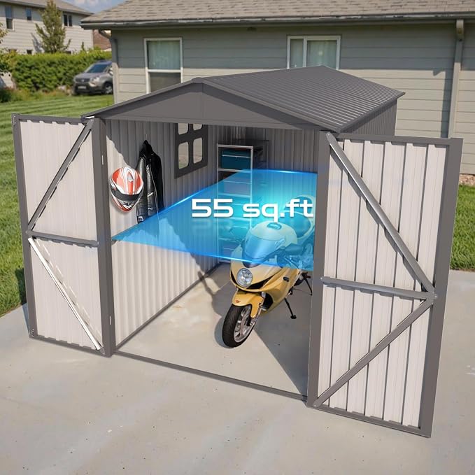 5’ x 10’ Motorcycle Storage Sheds, Metal Shelter & Garage - Image 3