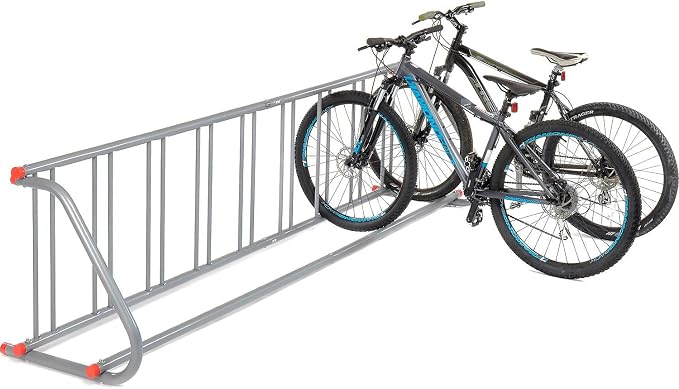 Global Industrial 111" L Single-Sided Grid Bike Rack, 9-Bike Capacity, Powder - Image 3