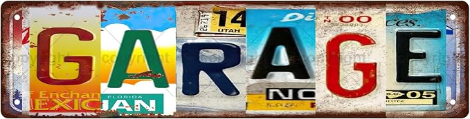 GARAGE Vintage Metal Tin Sign, Street Sign, Home Decor, Room Decor, Wall Decor by Unknown