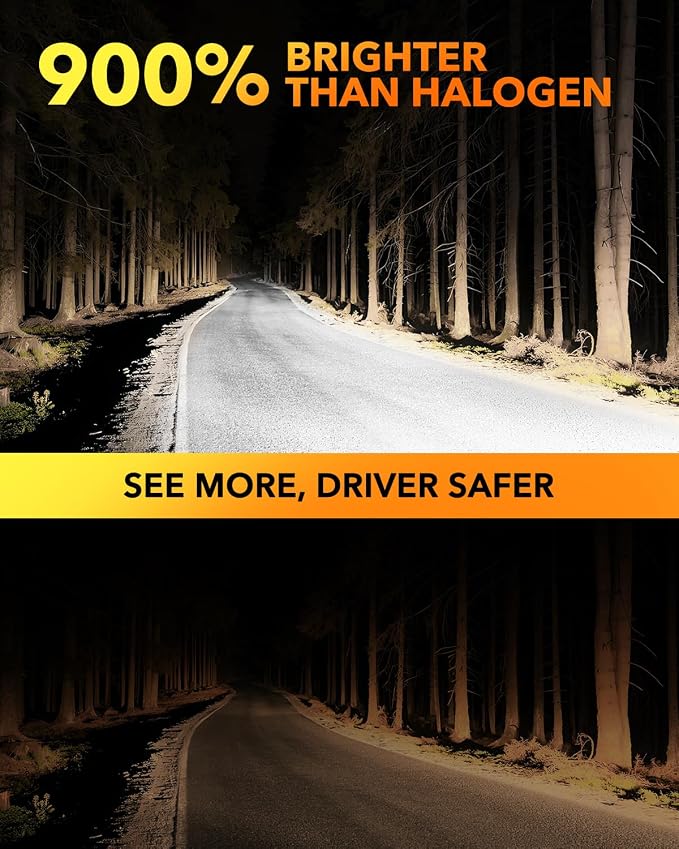 OXILAM H11 H8 H9 LED Bulb, 900% Ultra-Brightness, 5 Min Quick Install, 70000 - Image 2