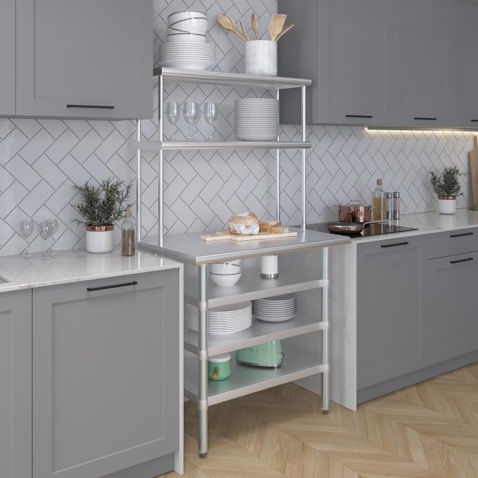 Amgood 24" x 36" Stainless Steel Work Table - Image 5