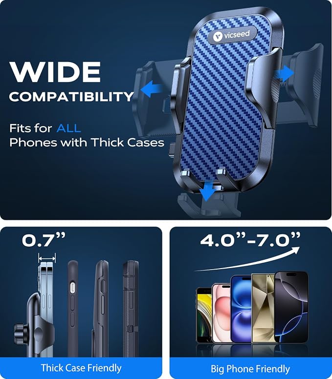 VICSEED Phone Holders for Your Car 2025 Upgraded Car Phone Holder Mount Truck - Image 4
