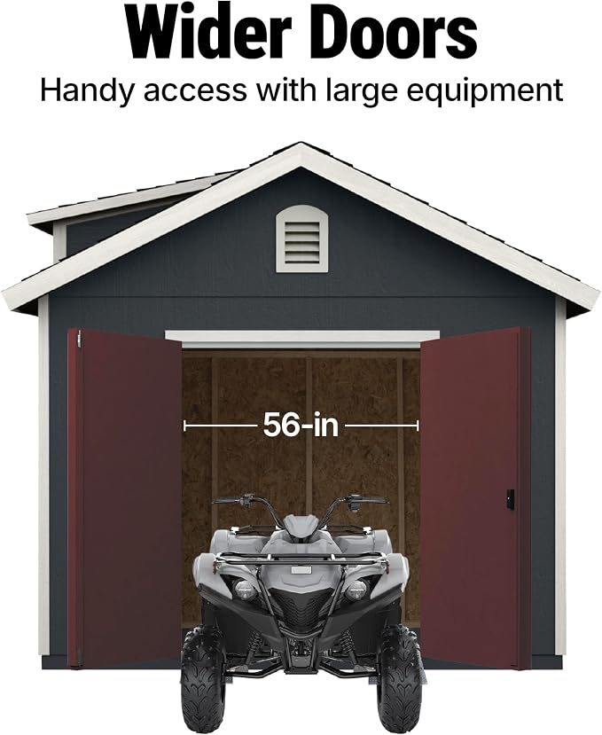 Handy Home Products Designer 12x10 Wooden Storage Shed - Image 7