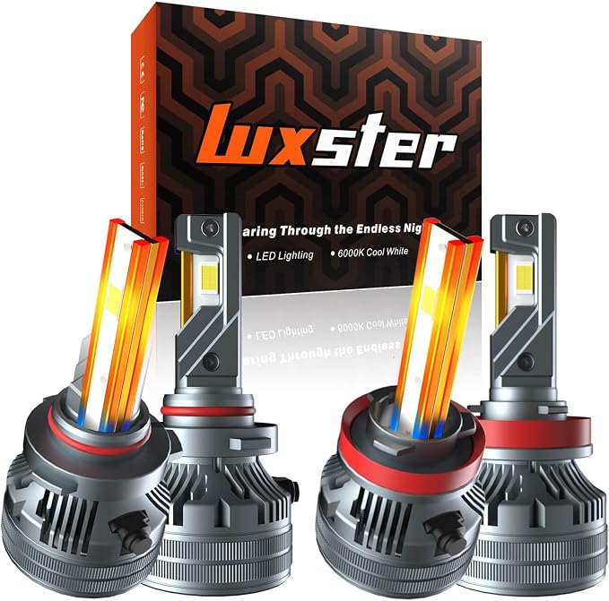 LUXSTER Punisher 80, 000LM H11 9005 LED Bulbs Combo, Ultra-Bright TalonLED Chips by Luxster