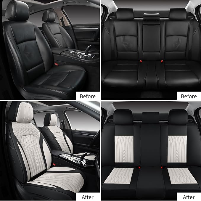 Car Seat Covers Full Set, Leather Seat Covers - Image 5