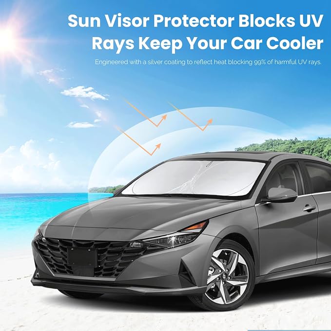 Sun Shade Sunshade Custom Fit for 2017-2020 Hyundai Elantra Accessories - Image 4