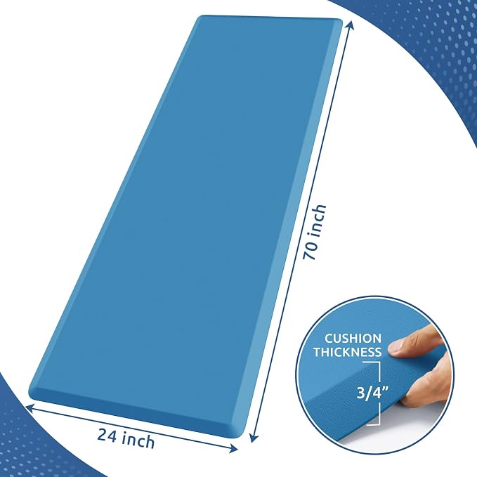 KitchenClouds Kitchen Mat Cushioned Anti Fatigue Rug 24"x70" Waterproof - Image 2