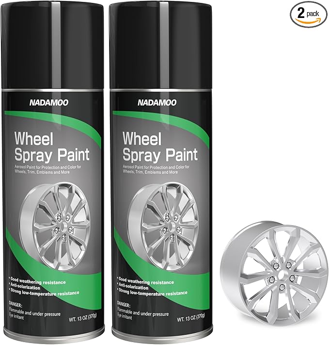 NADAMOO Aluminum Wheel Spray Paint, Semi-gloss Aerosol Car Rim Paint by NADAMOO