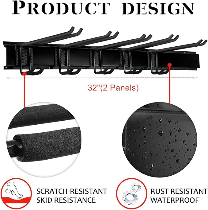 WALMANN Garage Storage Organization System Ski Wall Rack 10 Pairs of Skis Mount - Image 2