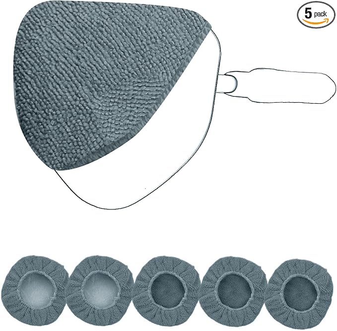 XINDELL 5 Pack Microfiber Pads – Replacement Heads Cover by XINDELL
