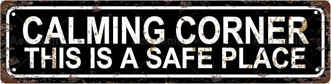 CALMING CORNER Vintage Metal Tin Street Sign Bar Cafe Garage Cave Home Room by Unknown