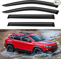 Window Visors Rain Guards for 2014-2023 Jeep Cherokee, Out-Channel Window Vent by YQAUTEC