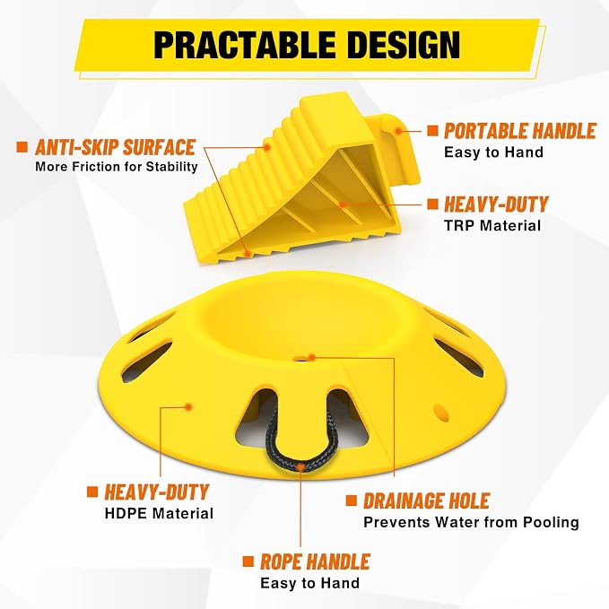 Nilight Trailer Wheel Chocks and Wheel Dock Kit - Image 3
