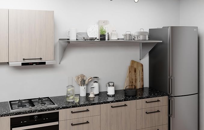 AmGood 60" Long X 24" Deep Stainless Steel Wall Shelf | NSF Certified | - Image 8