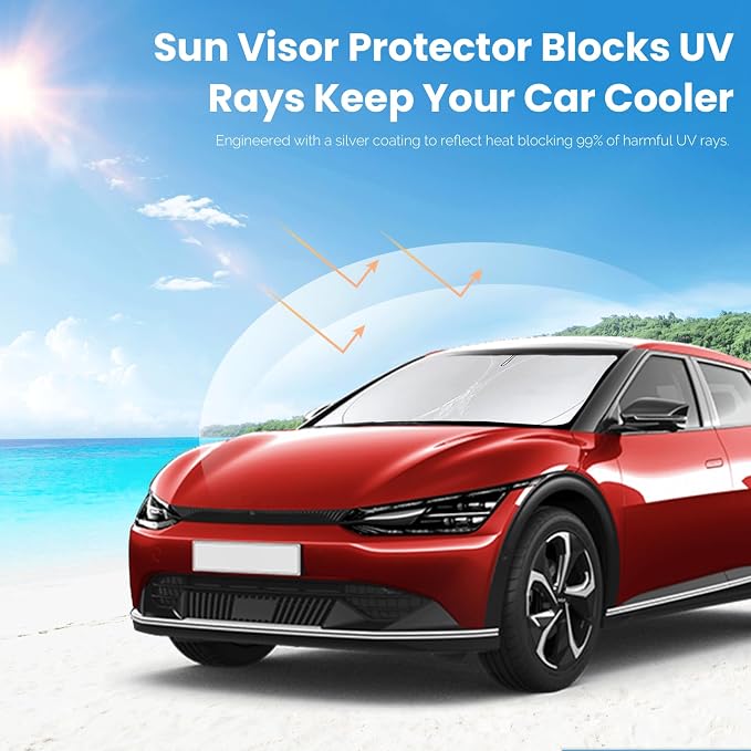 Custom Fit Kia EV6 Windshield Sunshade - Image 5