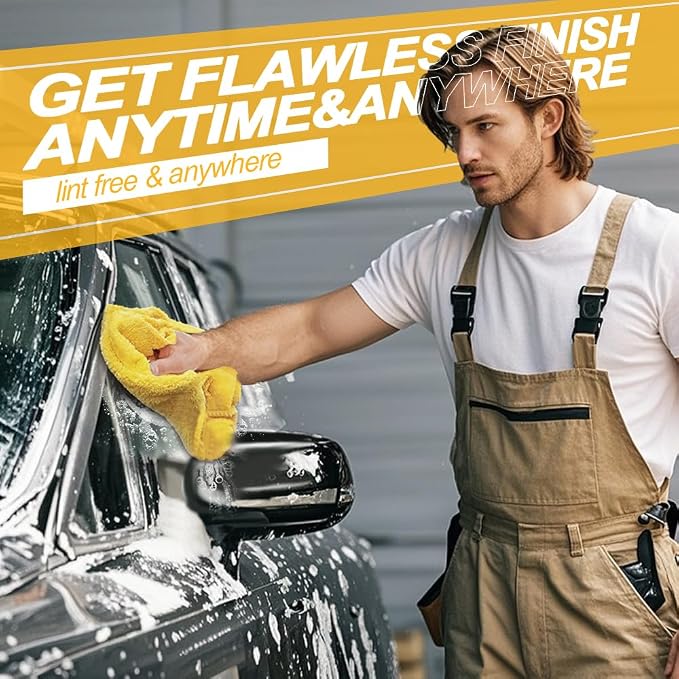 Micro Fiber Towels Car，Coral Fleece Car Wash Cleaning Towel, Scratch Free - Image 3