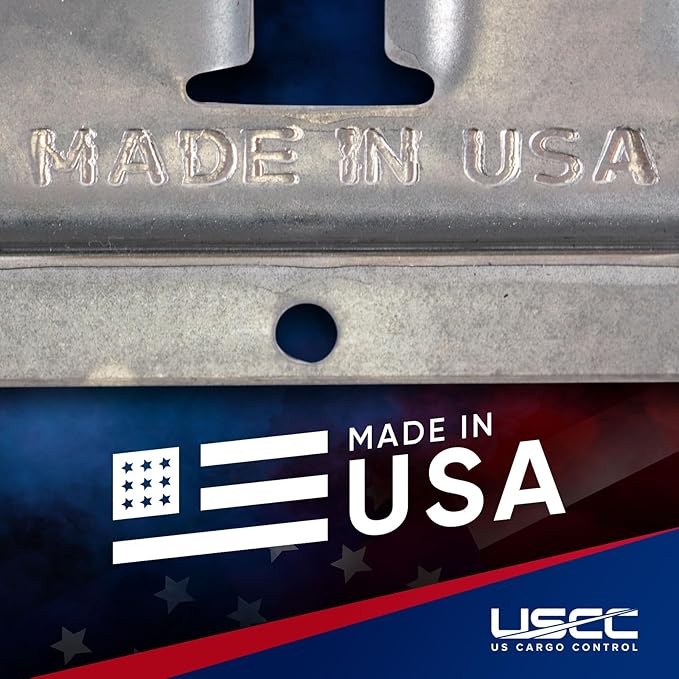 US Cargo Control E Track, Made in USA, 12 Gauge Steel, 5 FT Galvanized Rails - Image 4