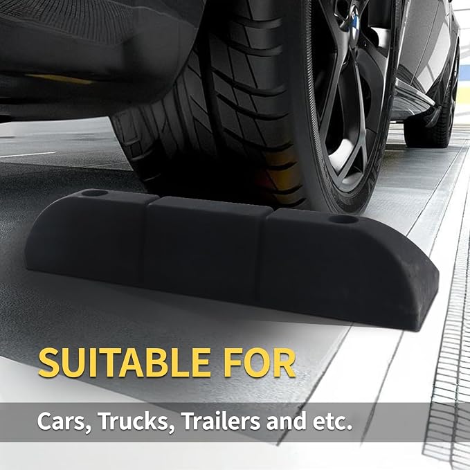 Parking Stopper for Garage Parking Aid 4 Pack Block, Car Truck Curb Floor - Image 5