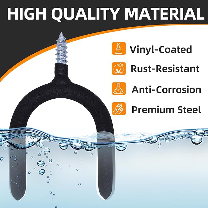 6 Pack Garage Storage System Steel U Hooks - Image 4