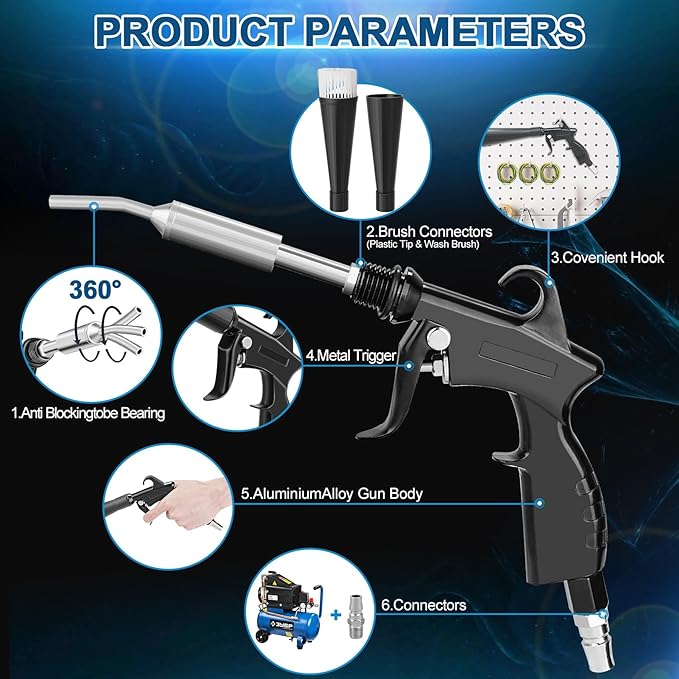 Detailing Car Cleaning Gun Interior Dryer Air Blow Gun, High Pressure Blower Gun - Image 2