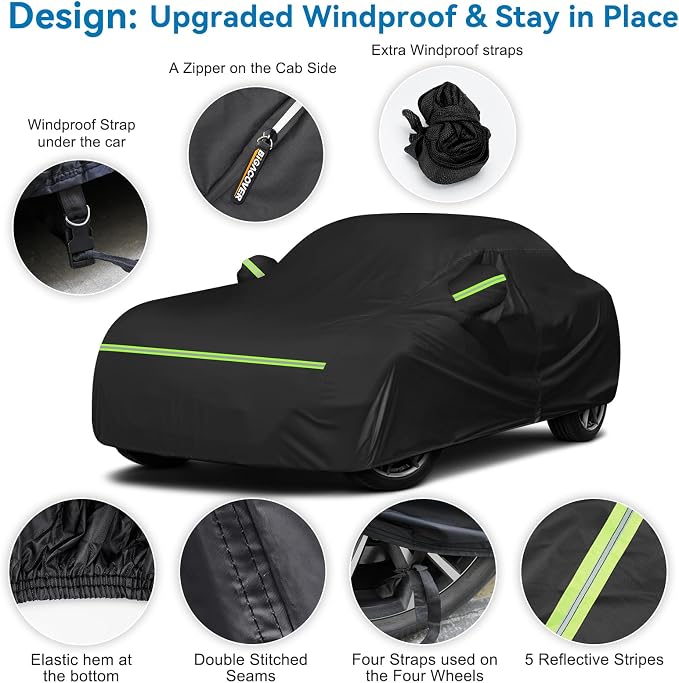 for Mazda Miata MX-5 Full Car Cover Waterproof All Weather, Outdoor Car Covers - Image 3
