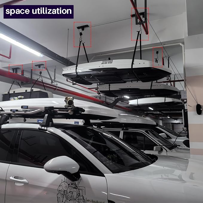 Cargo Box Ceiling Hoist – Garage Pulley Lift System - Image 6