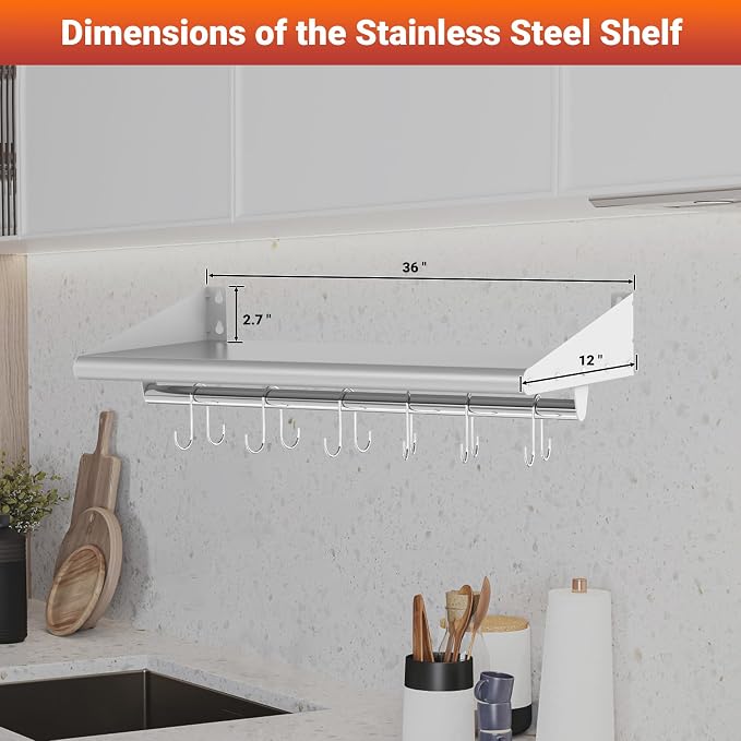 Skyflame 12" x 36" Wall Shelf - Image 3
