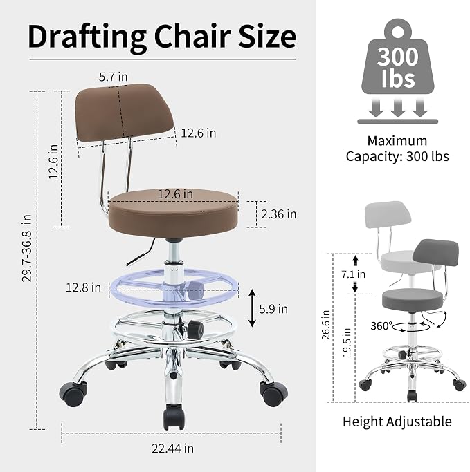 Office Drafting Chair Lab Stool - Image 2