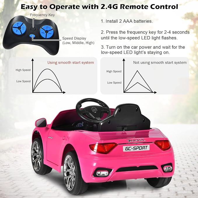 Costzon Ride on Car, Kids Car Toy Maserati Car - Image 2