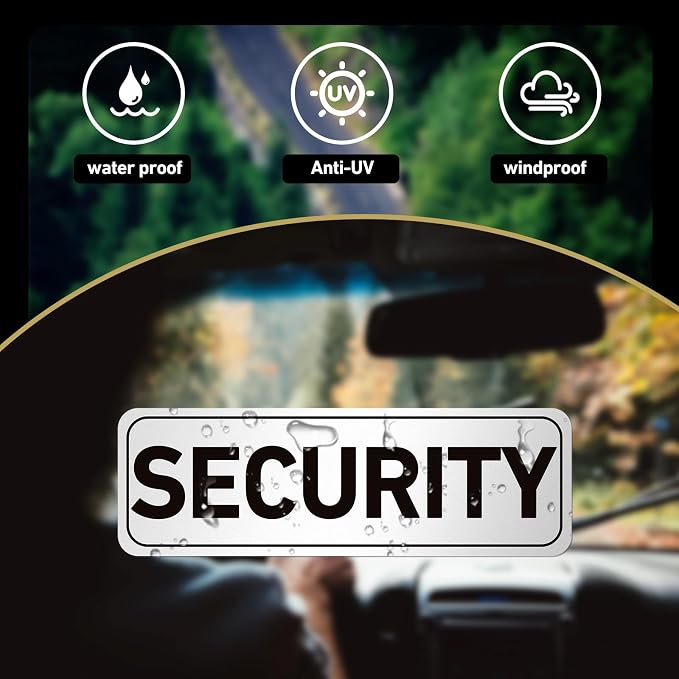 2 Pcs Security Officers Magnetic Signs Heavy Duty Reflective Security Sign - Image 6
