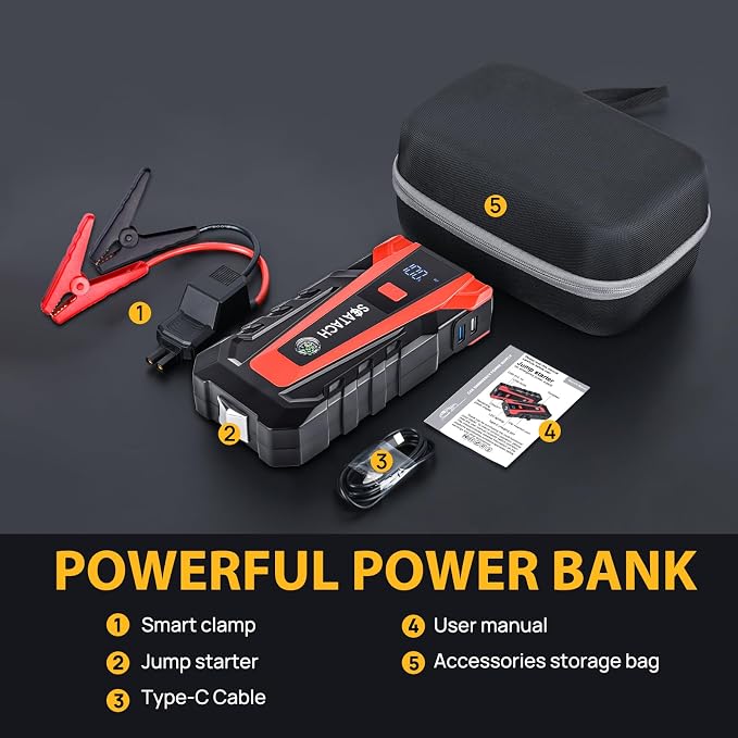 Scatach 011 3000A Car Battery Jump Starter, 12V Jump Starter Battery Pack - Image 7
