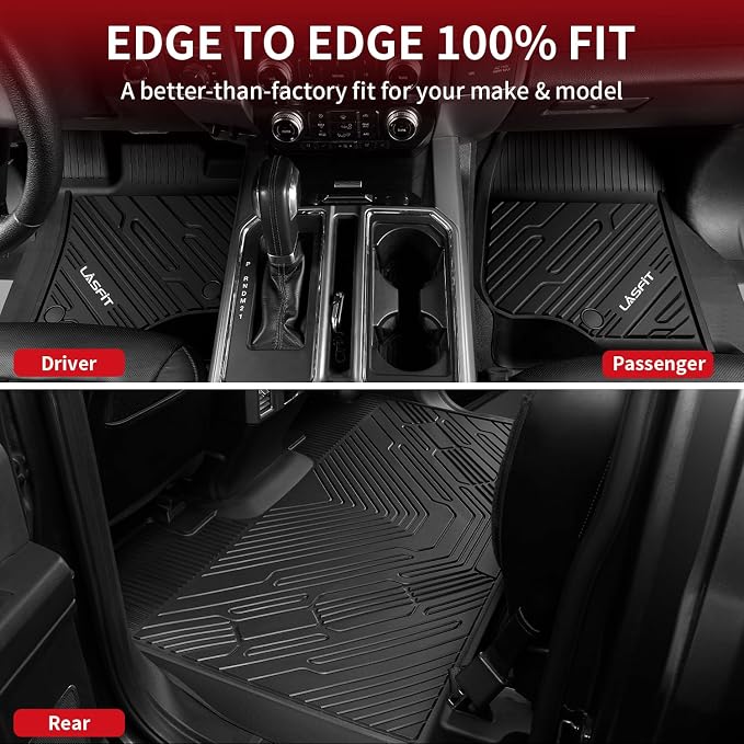 LASFIT Floor Mats for Ford F250 F350 F450 2017-2026 Crew Cab Front Bucket Seat - Image 5