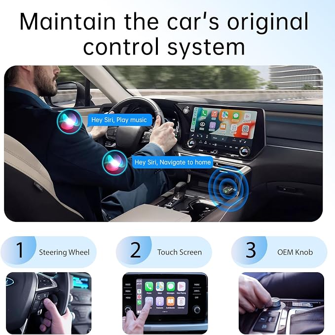 Wireless CarPlay Adapter for Apple iPhone 2025 Upgrade, Converts Factory Wired - Image 7