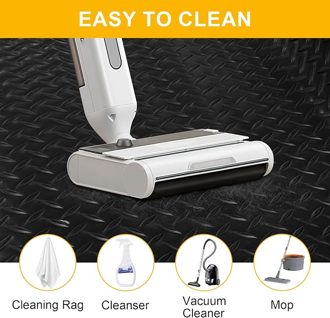 7.5x25 FT Garage Floor Mat, 2.8mm Thicked Flooring Roll 188 sqft Diamond Plate - Image 4