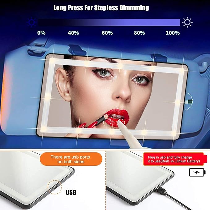 Car Sun Visor Vanity Mirror, Makeup Mirror - Image 5