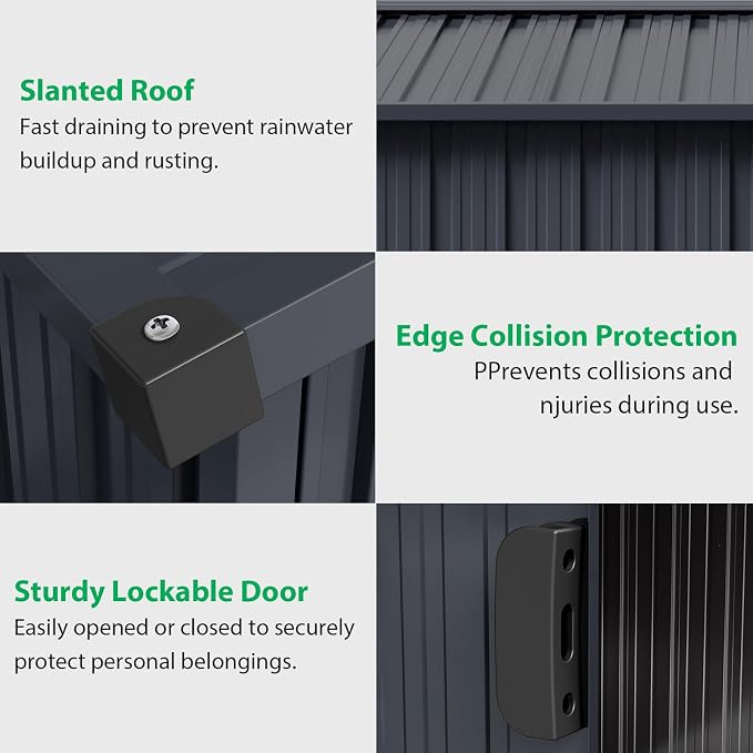 8 X 15 Ft Outdoor Storage Shed, Spacious Garden Tool Sheds - Image 4