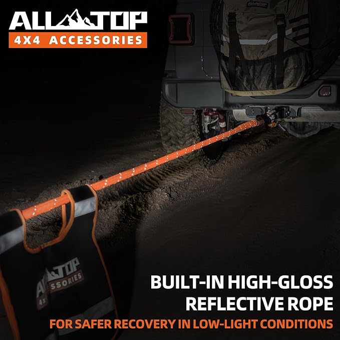 ALL-TOP Kinetic Rope Kit w/ 2 Soft Shackles, 1in x 30ft, Heavy Duty 30+% - Image 2