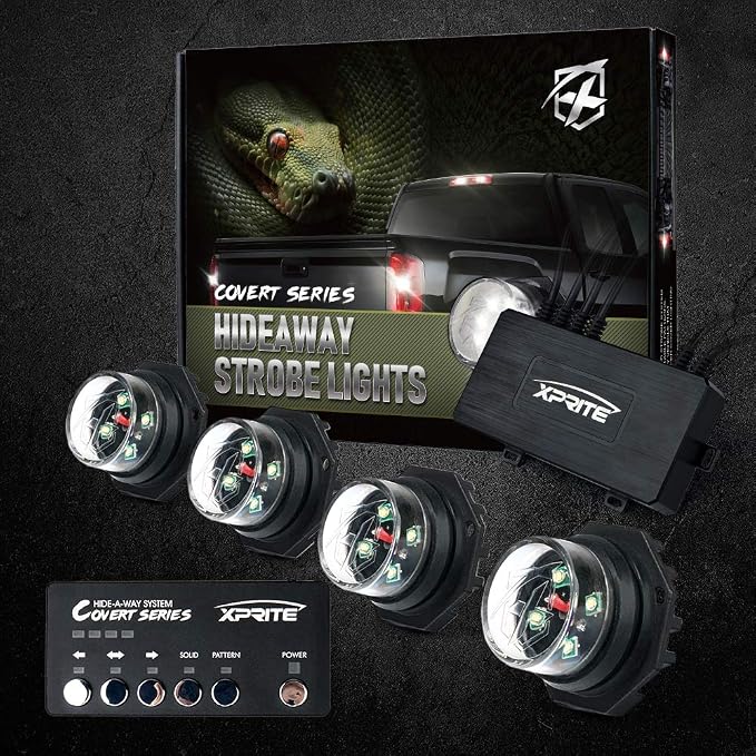 Xprite 4PCS LED Hideaway Strobe Lights Kit - Image 7